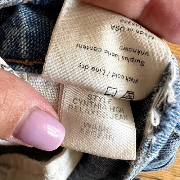 reformation cynthia high rise relaxed jeans aegean size 25 DR - Picture 5 of 7